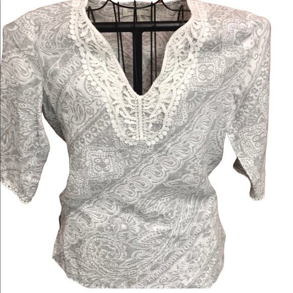 Jones New York Linen Blouse - Picture 1 of 4